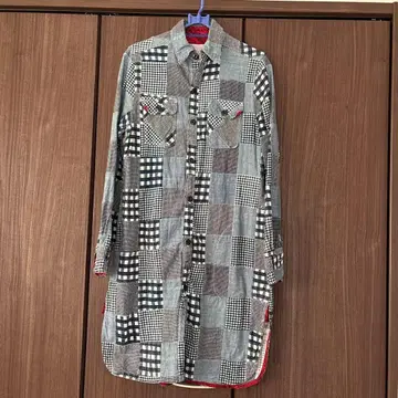 BEVER JEAN NASSAUS 체크 무늬 셔츠 원피스