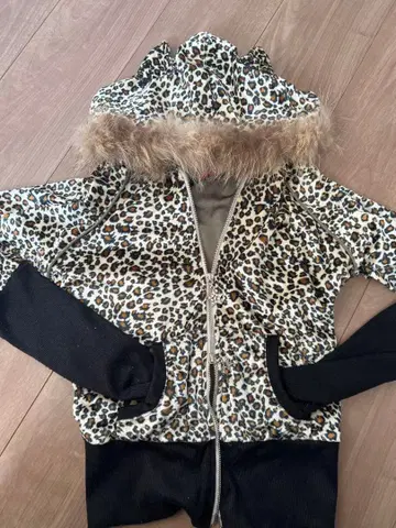 레어 선착순 JSG 레오파드 무늬 퍼 후드티 갸루 Y2K
