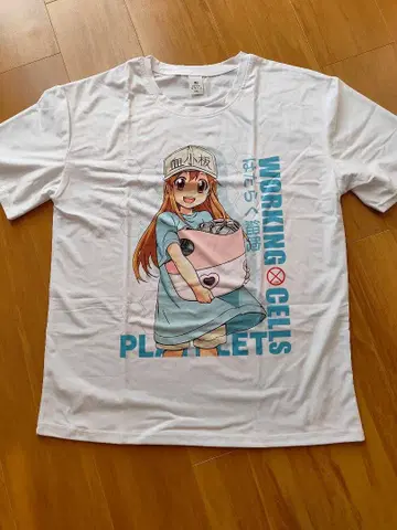 일하는 세포 혈소판 T셔츠 화이트