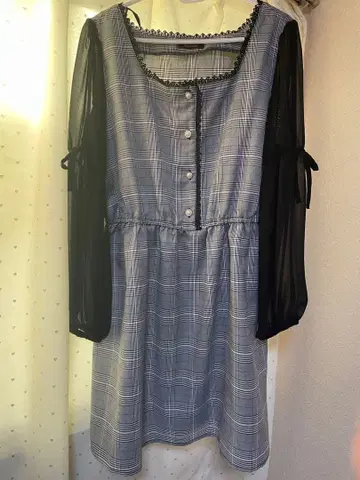 majoretty 마조레티 체크 원피스 3L