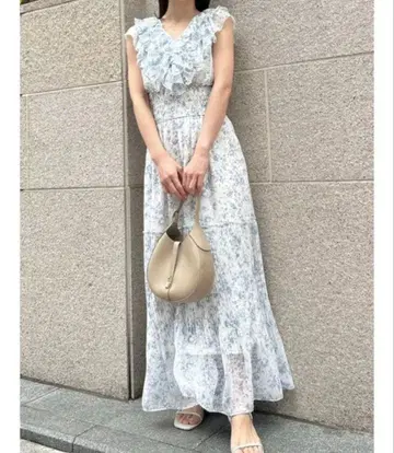 snidel sustainable 플리츠 프릴 원피스