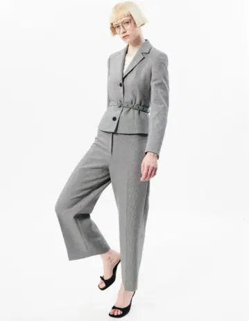 새상품급 AKRIS punto 아크리스푼토 하운드투스 체크 패턴 자켓