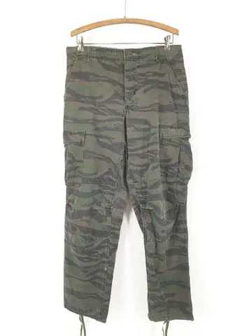 USA제 타이거 스트라이프 카모 밀리터리 립스탑 카고 팬츠