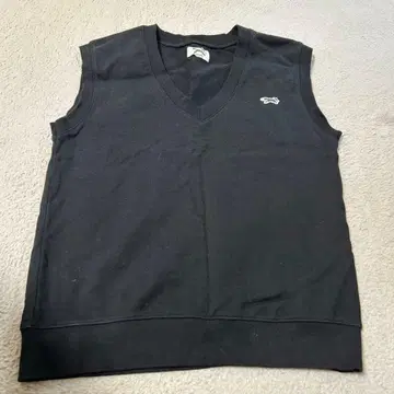 블랙 V넥 슬리브리스 베스트