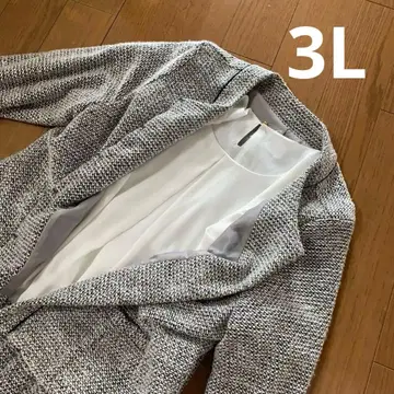 빅 사이즈 세레모니 수트 트위드 원피스 노카라 온워드