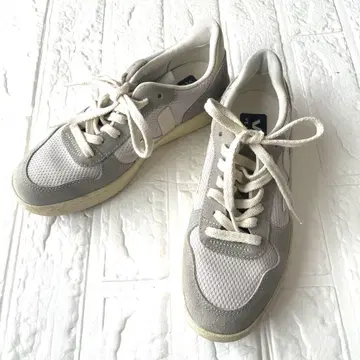 VEJA 베자 스니커즈 가죽 라이트 그레이 x 화이트 여성용 23cm