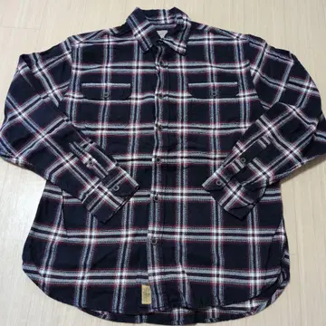 JACHS 네이비 레드 체크 셔츠 L 사이즈(111)
