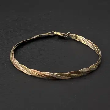 빈티지 이탈리아 실버 925 메쉬 헤링본 팔찌 3.9g