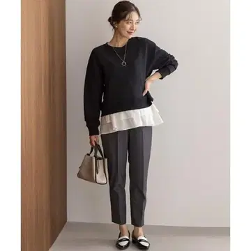 [택 포함 새상품] 쿠미쿄쿠 핸섬 트윌 테이퍼드 팬츠 그레이 2S