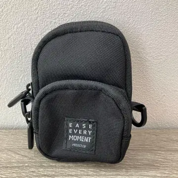 PROJECT-CB 미니 파우치 이어폰 파우치 카라비너 더블 지퍼 잡화