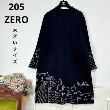 새상품급 빅 사이즈 205ZERO 고양이 고양이 원피스