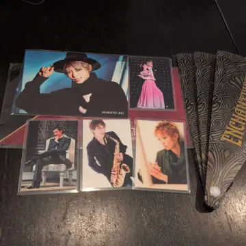 MAKOTO REI 사진 카드 5장 세트와 부채