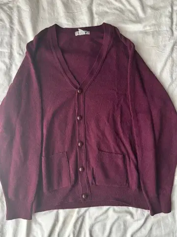L.L.Bean 가디건 코튼100 보르도