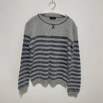 MAX&Co. 그레이 보더 긴팔 스웨터