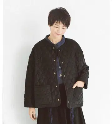 이마고 퀼팅 x 체크 리버서블 블루종