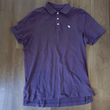 Abercrombie & Fitch 퍼플 피케 셔츠 XXL
