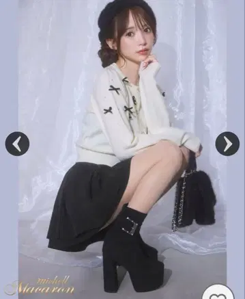 미셸 마카롱 michellMacaron 버클 숏부츠