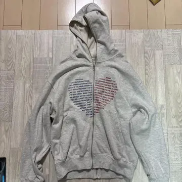 WISH FOR EVER 지퍼 후드티 스트릿 M 사이즈