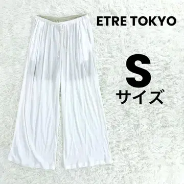ETRE TOKYO 신상 완판 에어리 컷 세미 와이드 팬츠 화이트
