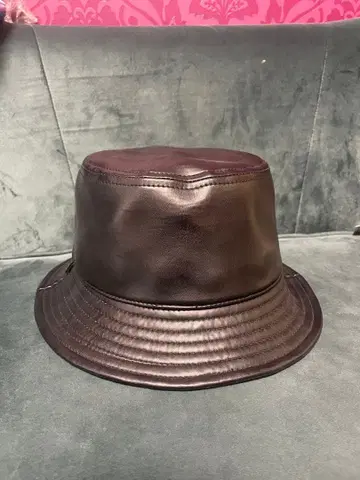 가죽 버킷 햇 블랙