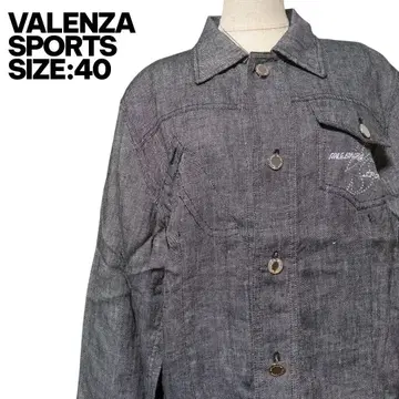 발렌자 스포츠 린넨 100% 데님 자켓 40 새상품급