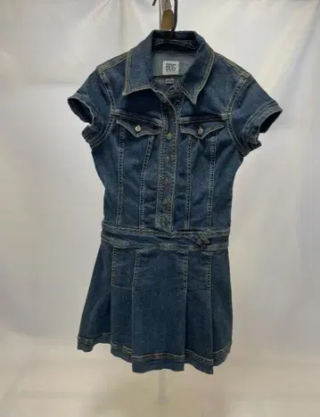 Y2K 갸루 데님 원피스 숏슬리브