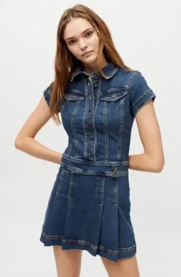 원피스 데님 Y2K 갸루