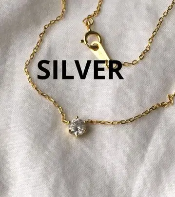 빈티지 지르코니아 골드 코팅 목걸이 SILVER S925