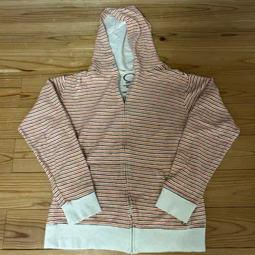 보더 지퍼 후드티