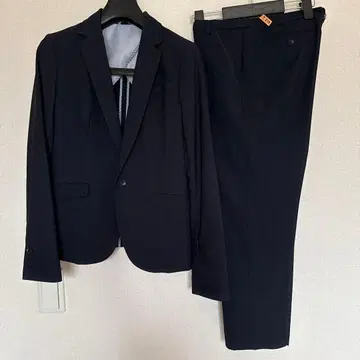 네이비 하운드투스 체크 패턴 비즈니스 수트 셋업