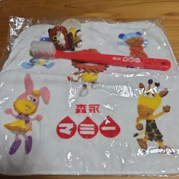 모리나가 마미 타월과 칫솔 세트 레어 쇼와 레트로