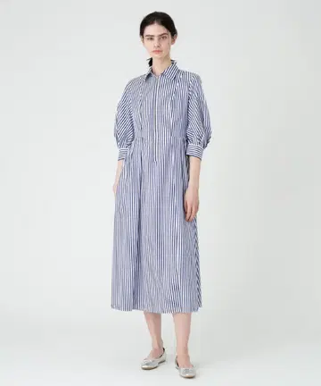 미사용 새상품 LOULOU WILLOUGHBY 스트라이프 셔츠 원피스