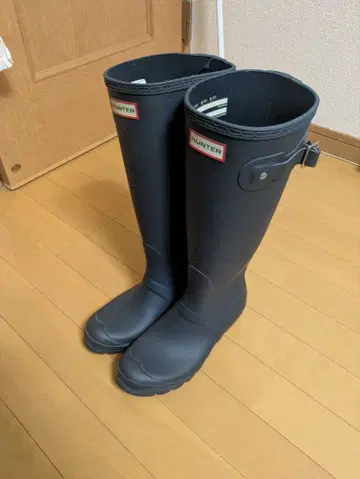 HUNTER 블랙 롱 부츠 사이즈 불명