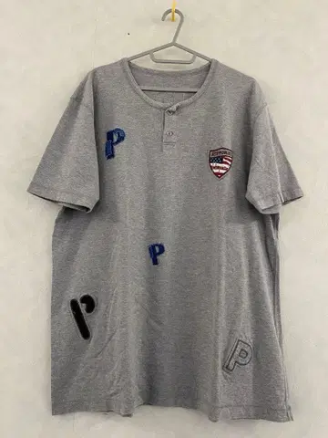 Papas T셔츠 사이즈 L 50 남성용 PAPAS 와펜 아플리케