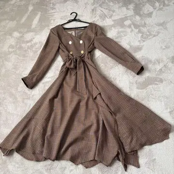 Diagram 체크 무늬 맥시 드레스