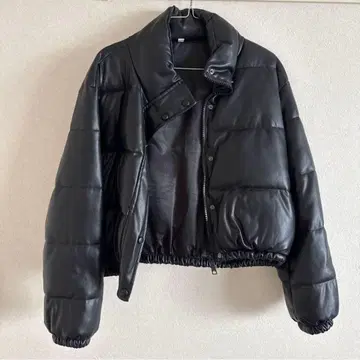 크롭 다운 자켓 블랙