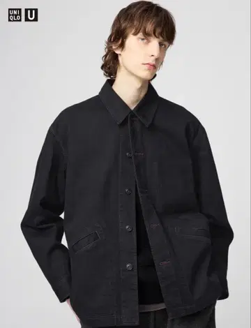 유니클로 유 오버 사이즈 컬러 데님 자켓