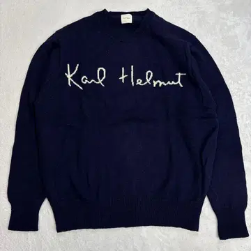 칼 헬무트 니트 스웨터 네이비 L 사이즈 상당 미착용품