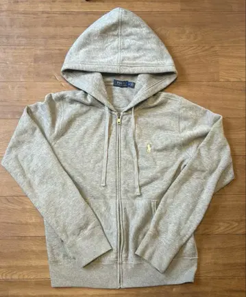 [ 랄프 로렌 후드티 ] 그레이 로고 화이트 M 사이즈