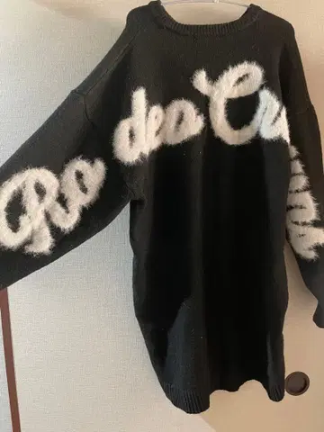 RODEO CROWNS 블랙 니트 긴팔 오버 사이즈