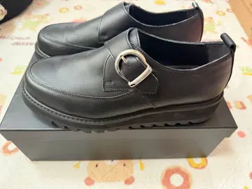 HARE 하레 샤크 밑창 싱글 몽크 슈즈 소가죽 블랙 통굽