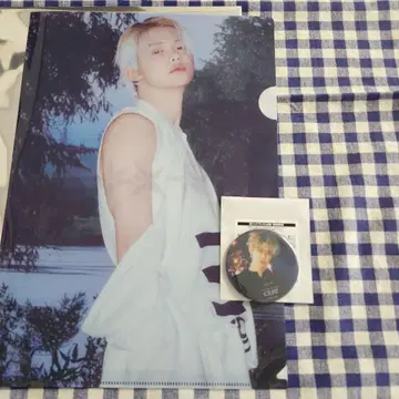 TXT 투바카페 영준 클리어 파일 캔뱃지