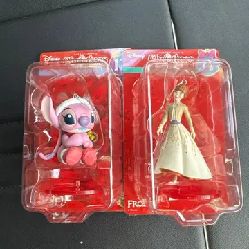 디즈니 오너먼트 복권 스티치와 안나 2체 세트