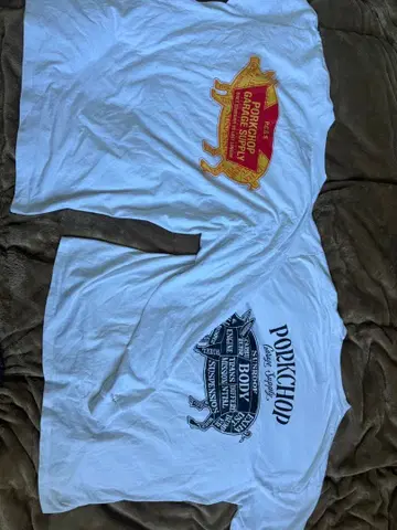 Porkchop Garage Supply 티셔츠 L 사이즈 화이트