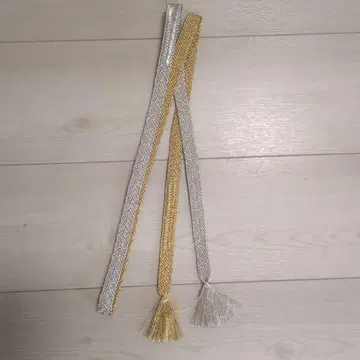 1회 사용 이자와야 허리띠 금 은 실크 기모노 허리띠