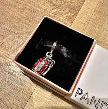 새상품 PANDORA 수호 빨간색 실버 참