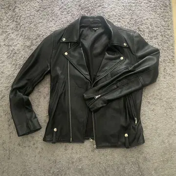 FREAK'S STORE 램 가죽 더블 라이더 자켓 블랙