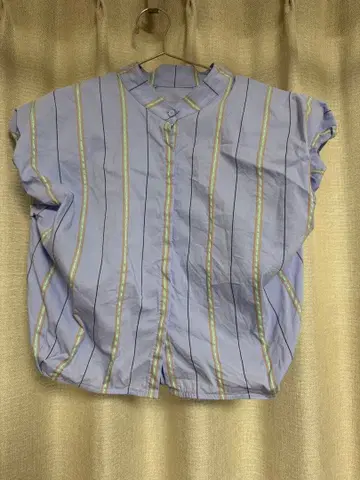 TODAYFUL 스카이블루 스트라이프 반팔 셔츠