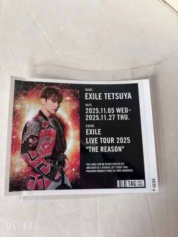 EXILE TETSUYA 라벨