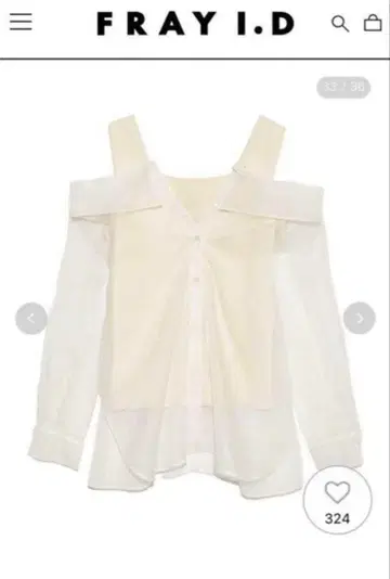 FRAY I.D 셔츠 레이어드 스퀘어 니트